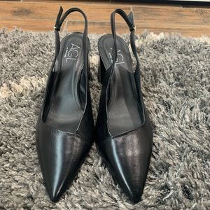 Attilio Giusti Leombruni Agnese slingback pump in black, size 42.5EU/12.5US